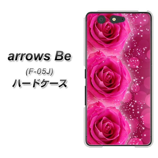 arrows Be F-05J docomo VA815 3連のバラ ハードケース 背面印刷