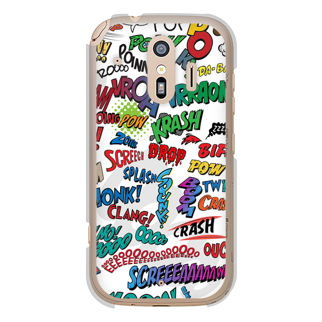らくらくスマートフォン F-42A docomo 271 アメリカン キャッチコピー ハードケース 背面印刷