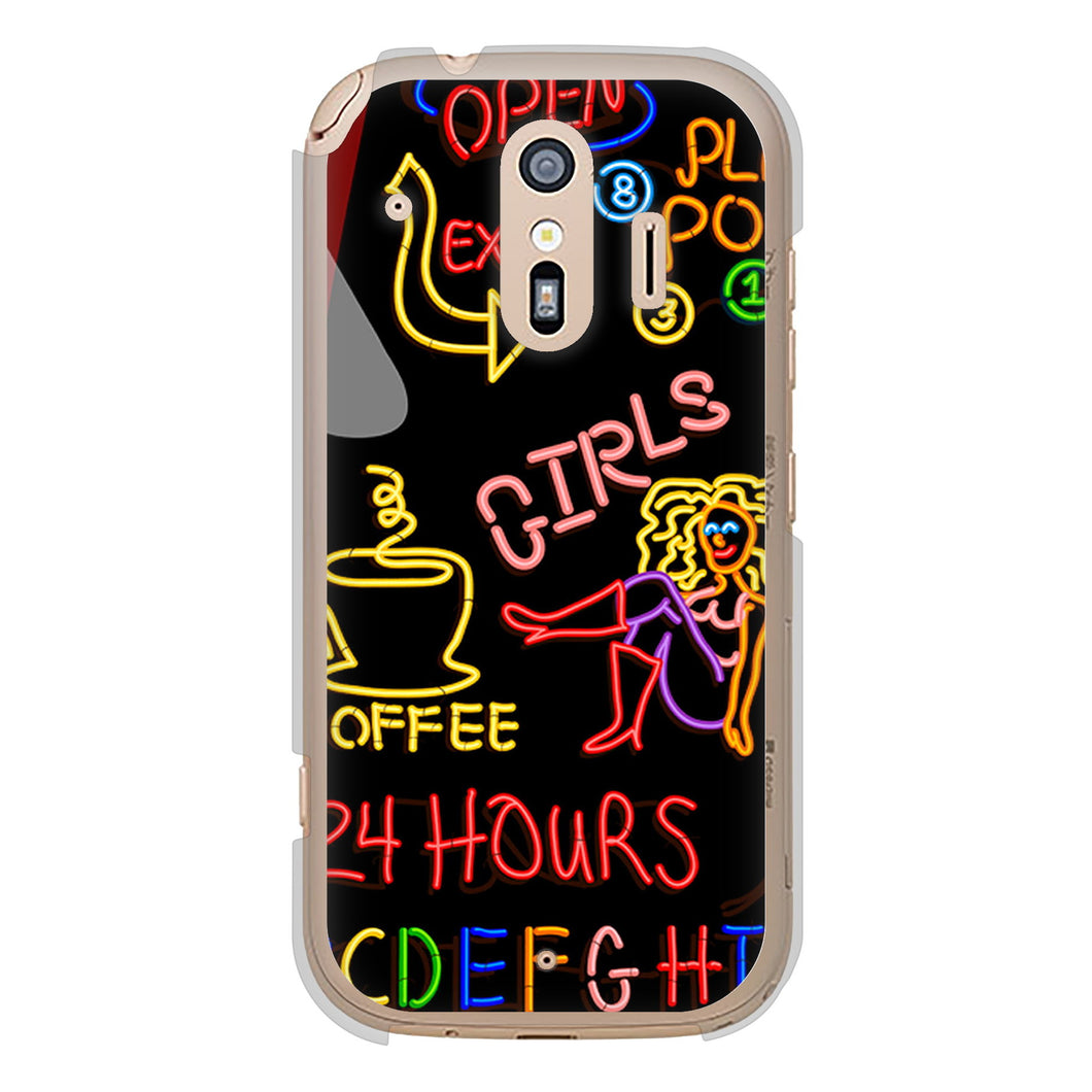 らくらくスマートフォン F-42A docomo 284 カジノ ハードケース 背面印刷