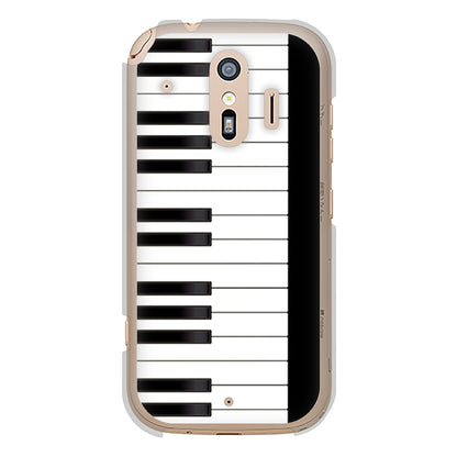 らくらくスマートフォン F-42A docomo ピアノ ハードケース 背面印刷