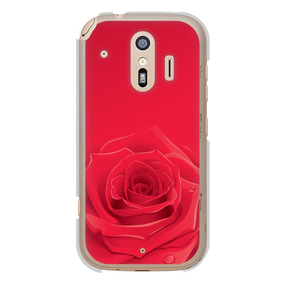 らくらくスマートフォン F-42A docomo バラ ハードケース 背面印刷