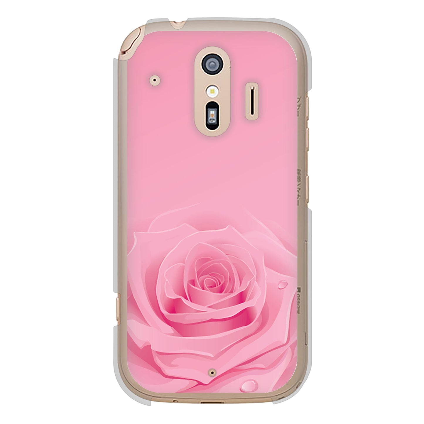らくらくスマートフォン F-42A docomo バラ ハードケース 背面印刷