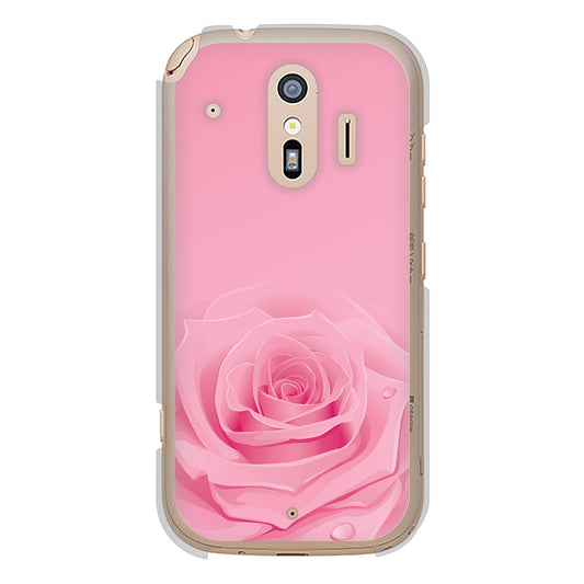 らくらくスマートフォン F-42A docomo バラ ハードケース 背面印刷