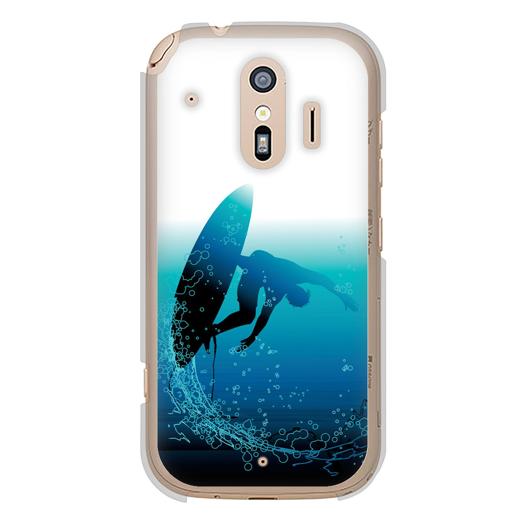 らくらくスマートフォン F-42A docomo 416 カットバック ハードケース 背面印刷