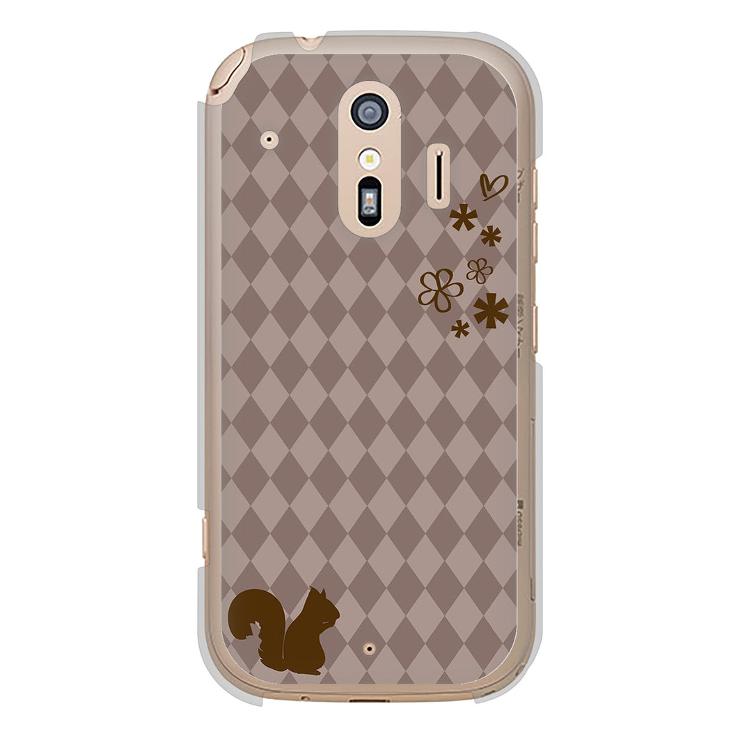 らくらくスマートフォン F-42A docomo 515 リス ハードケース 背面印刷