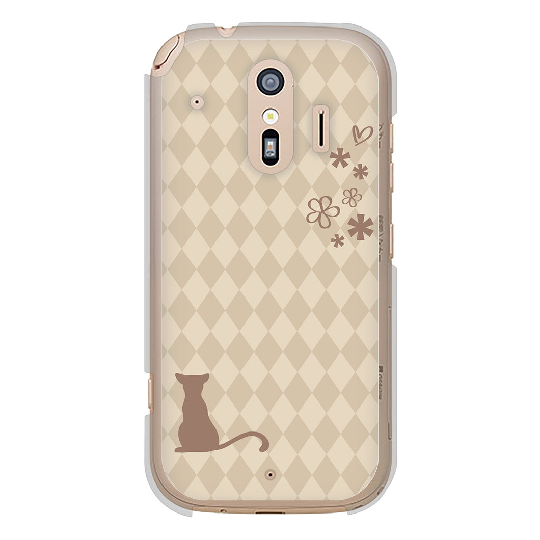 らくらくスマートフォン F-42A docomo 516 ワラビー ハードケース 背面印刷