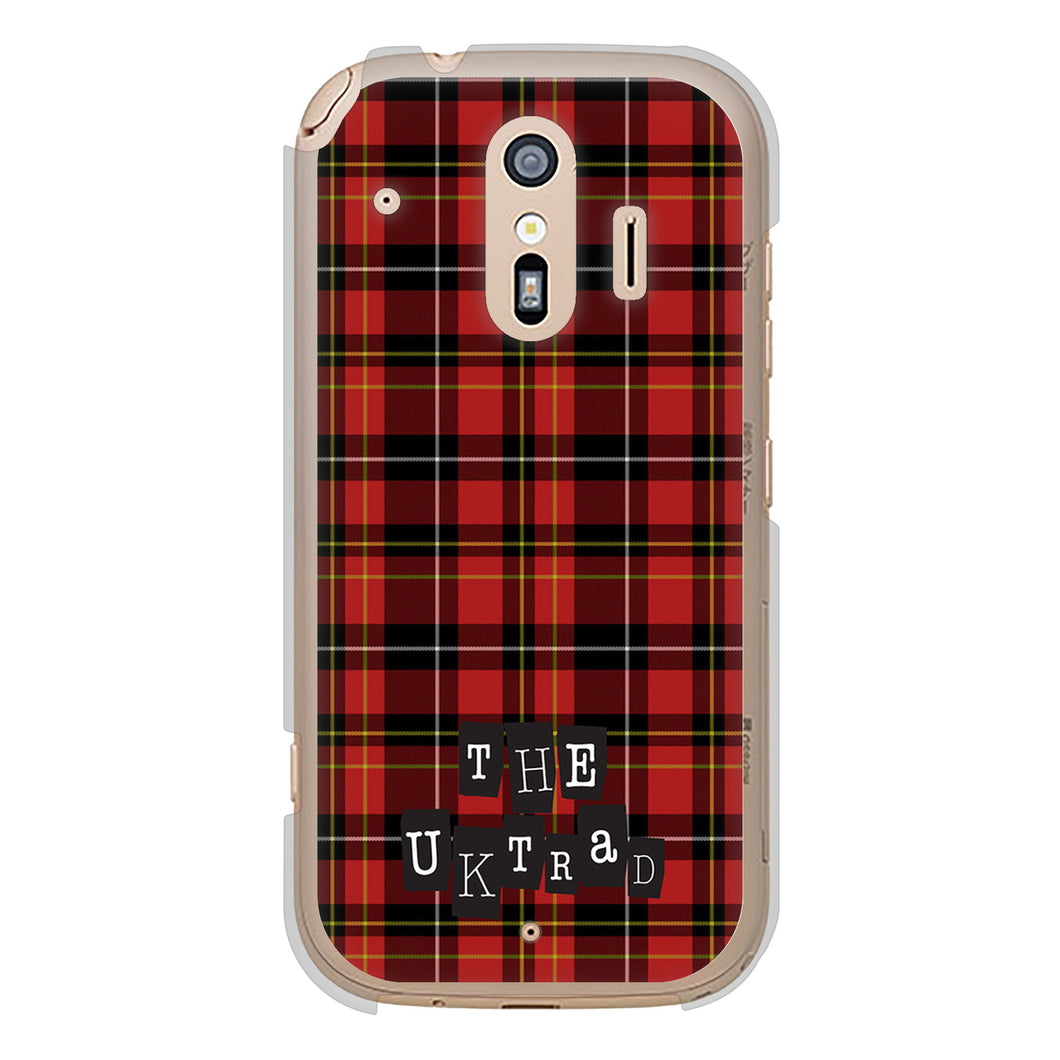 らくらくスマートフォン F-42A docomo 547 THEチェック ハードケース 背面印刷