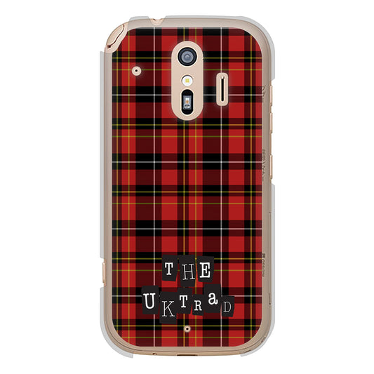 らくらくスマートフォン F-42A docomo 547 THEチェック ハードケース 背面印刷