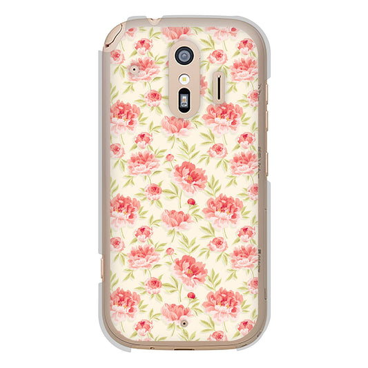 らくらくスマートフォン F-42A docomo 北欧の小花 ハードケース 背面印刷