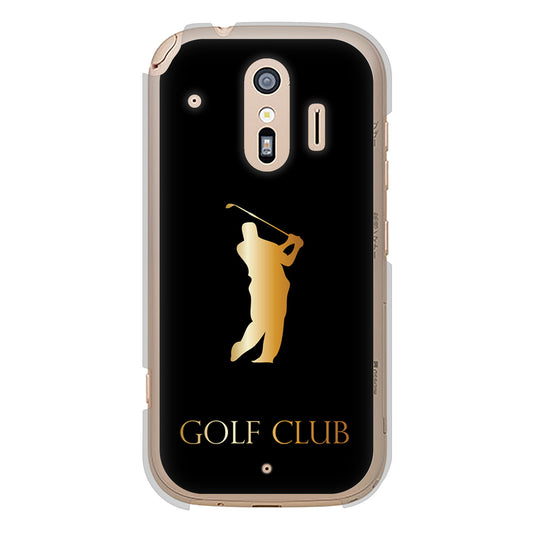 らくらくスマートフォン F-42A docomo 610 GOLFCLUB ハードケース 背面印刷