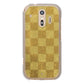 らくらくスマートフォン F-42A docomo 619 市松模様—金（骨董風に傷んだイメージ） ハードケース 背面印刷