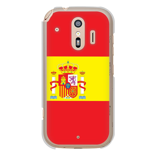 らくらくスマートフォン F-42A docomo 国旗 ハードケース 背面印刷