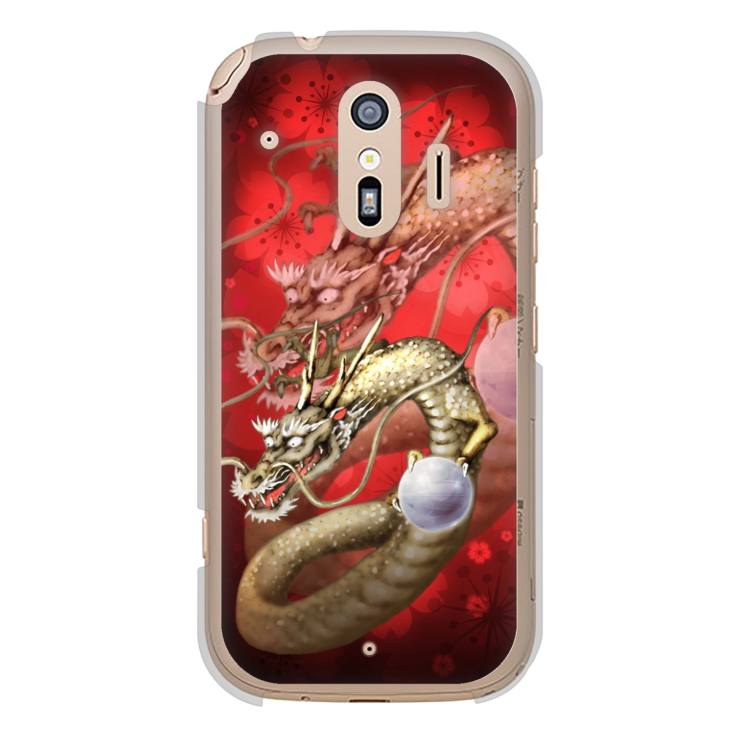 らくらくスマートフォン F-42A docomo 龍 ハードケース 背面印刷