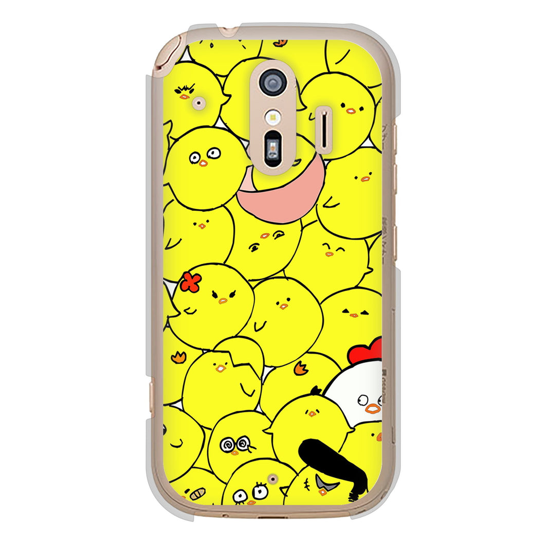 らくらくスマートフォン F-42A docomo 1031 ピヨピヨ ハードケース 背面印刷