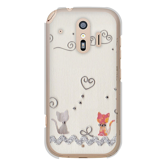 らくらくスマートフォン F-42A docomo クラフト写真ネコ ハードケース 背面印刷