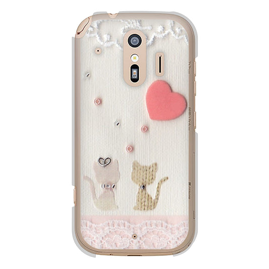 らくらくスマートフォン F-42A docomo クラフト写真ネコ ハードケース 背面印刷