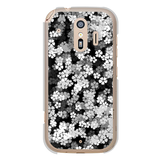 らくらくスマートフォン F-42A docomo 1332 夜桜 ハードケース 背面印刷