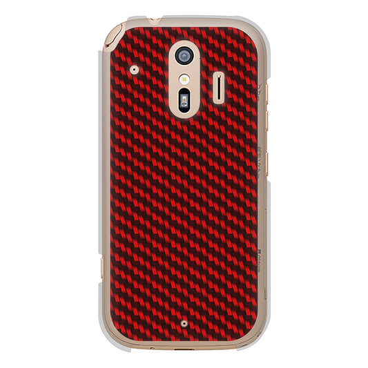 らくらくスマートフォン F-42A docomo カーボン ハードケース 背面印刷