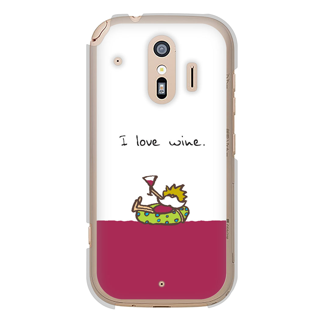 らくらくスマートフォン F-42A docomo IA811 ワインの神様 ハードケース 背面印刷