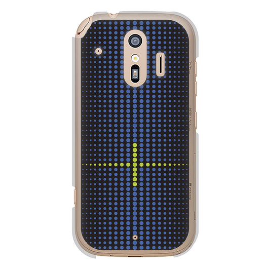 らくらくスマートフォン F-42A docomo IB907 グラデーションドット ハードケース 背面印刷