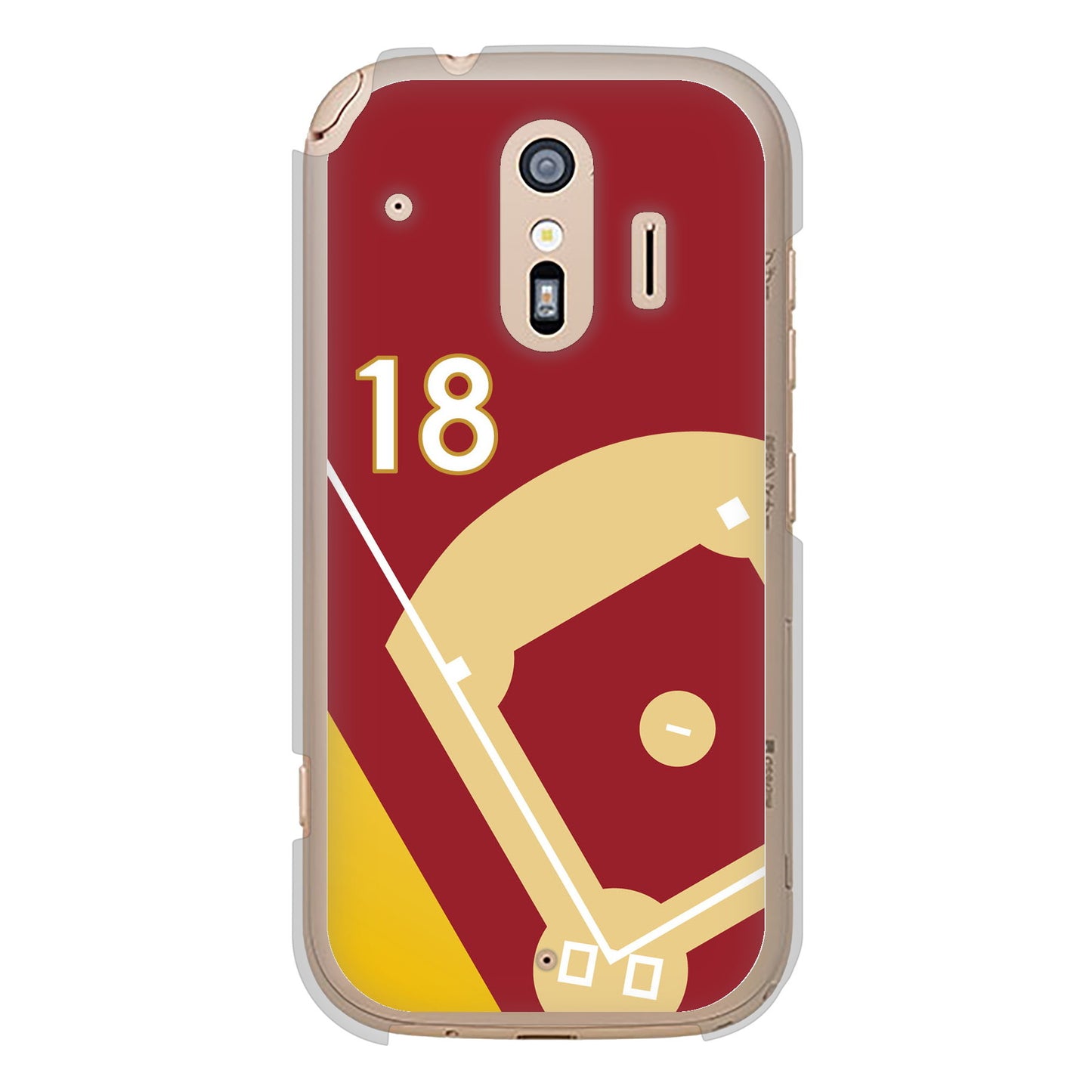 らくらくスマートフォン F-42A docomo baseball ハードケース 背面印刷