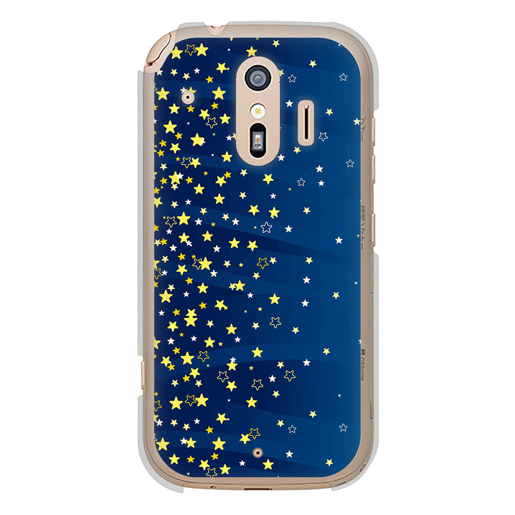らくらくスマートフォン F-42A docomo VA842 満天の星空 ハードケース 背面印刷