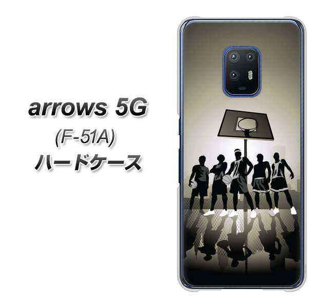 arrows 5G F-51A docomo 389 クールバスケ ハードケース 背面印刷