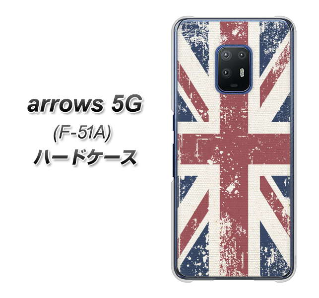 arrows 5G F-51A docomo 506 ユニオンジャック ビンテージ ハードケース 背面印刷