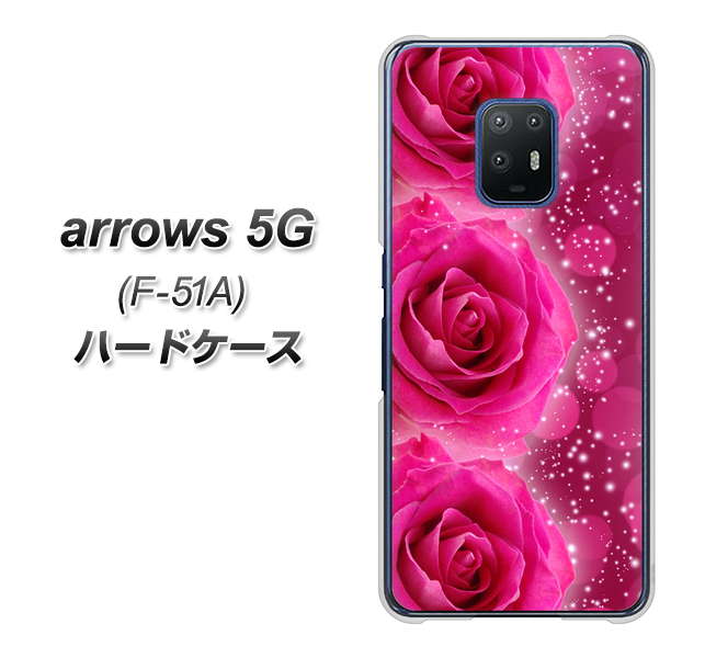 arrows 5G F-51A docomo VA815 3連のバラ ハードケース 背面印刷