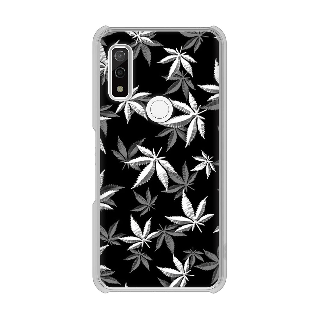 arrows We F-51B docomo 064 モノトーン大麻ブラック ハードケース 背面印刷