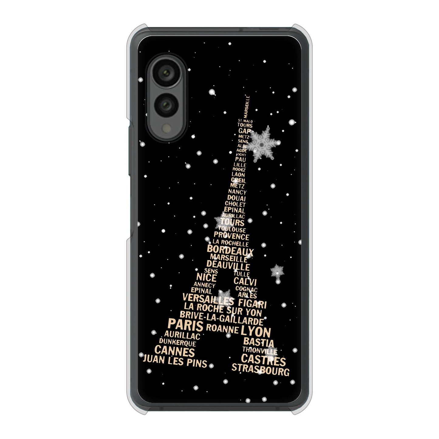 arrows N F-51C docomo エッフェル塔 ハードケース 背面印刷