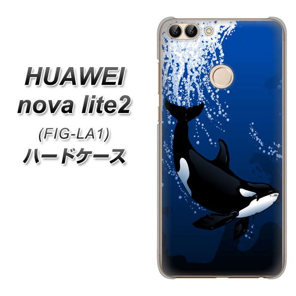 HUAWEI nova lite 2 FIG-LA1 423 シャチ ハードケース 背面印刷