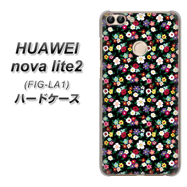 HUAWEI nova lite 2 FIG-LA1 778 マイクロリバティプリントBK ハードケース 背面印刷