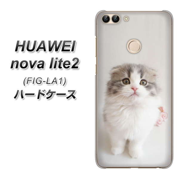 HUAWEI nova lite 2 FIG-LA1 VA803 まっていますネコ ハードケース 背面印刷
