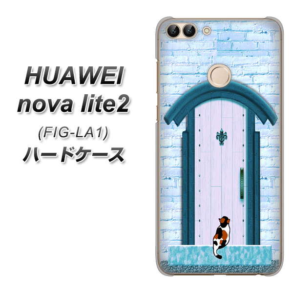 HUAWEI nova lite 2 FIG-LA1 YA953 石ドア03 素材クリア ハードケース 背面印刷