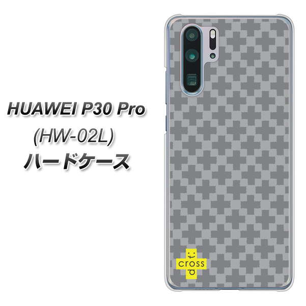 HUAWEI P30 Pro HW-02L docomo IB900 クロスドット_グレー ハードケース 背面印刷