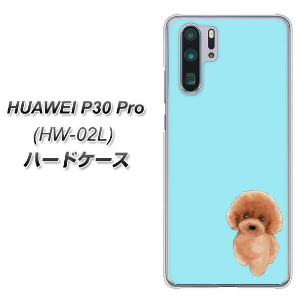 HUAWEI P30 Pro HW-02L docomo YJ050 トイプードルレッド（ブルー） ハードケース 背面印刷