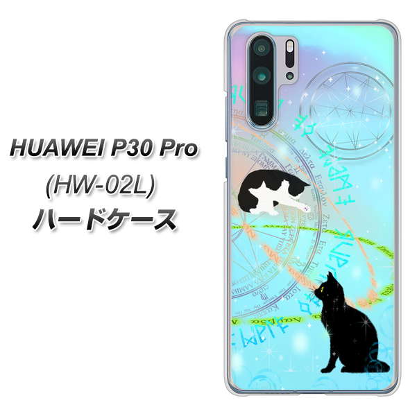 HUAWEI P30 Pro HW-02L docomo YJ329 魔法陣猫 キラキラ パステル ハードケース 背面印刷