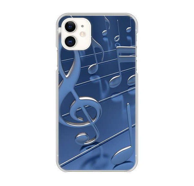 iPhone 11 高画質仕上げ 背面印刷 ハードケース 音符