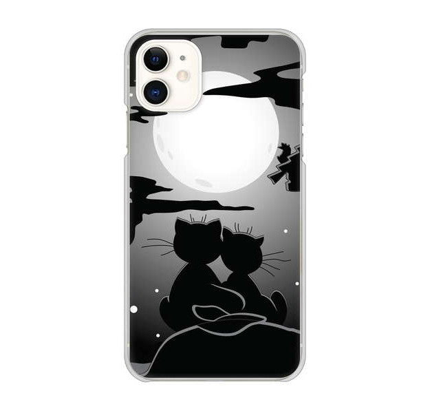 iPhone 11 夜とネコ ハードケース 背面印刷