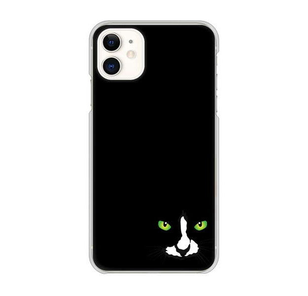 iPhone 11 398 黒ネコ ハードケース 背面印刷