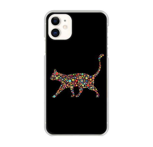 iPhone 11 406 カラフルキャット ハードケース 背面印刷