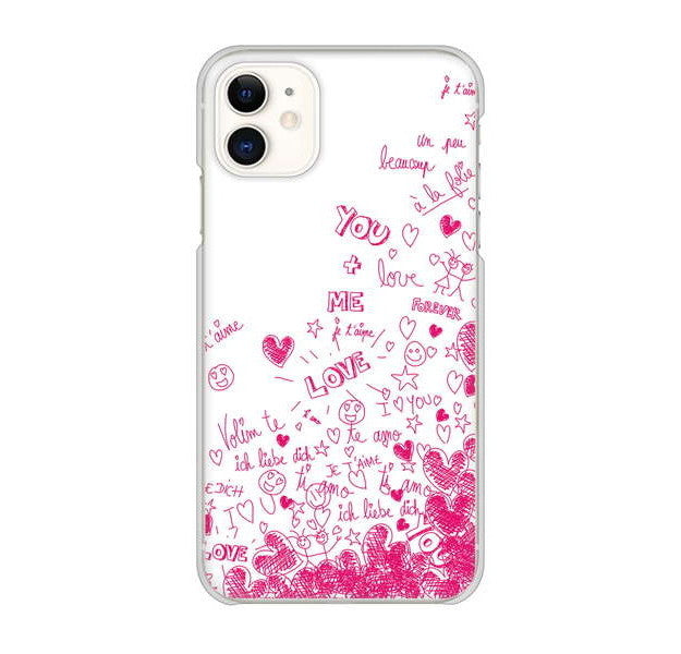 iPhone 11 プリティハート ハードケース 背面印刷