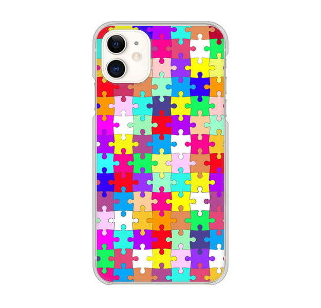 iPhone 11 727 カラフルパズル ハードケース 背面印刷