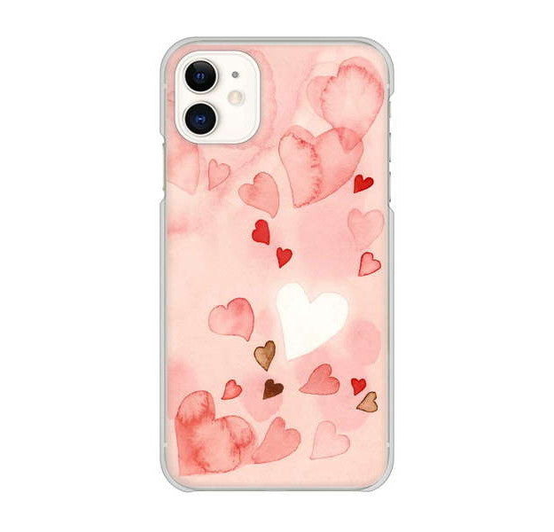 iPhone 11 1125 ハートの和紙 ハードケース 背面印刷