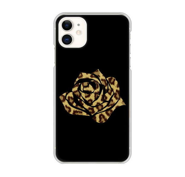 iPhone 11 1184 ヒョウのバラ（茶） ハードケース 背面印刷