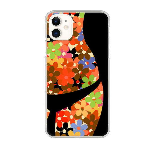 iPhone 11 1258 フラワーボディ ハードケース 背面印刷