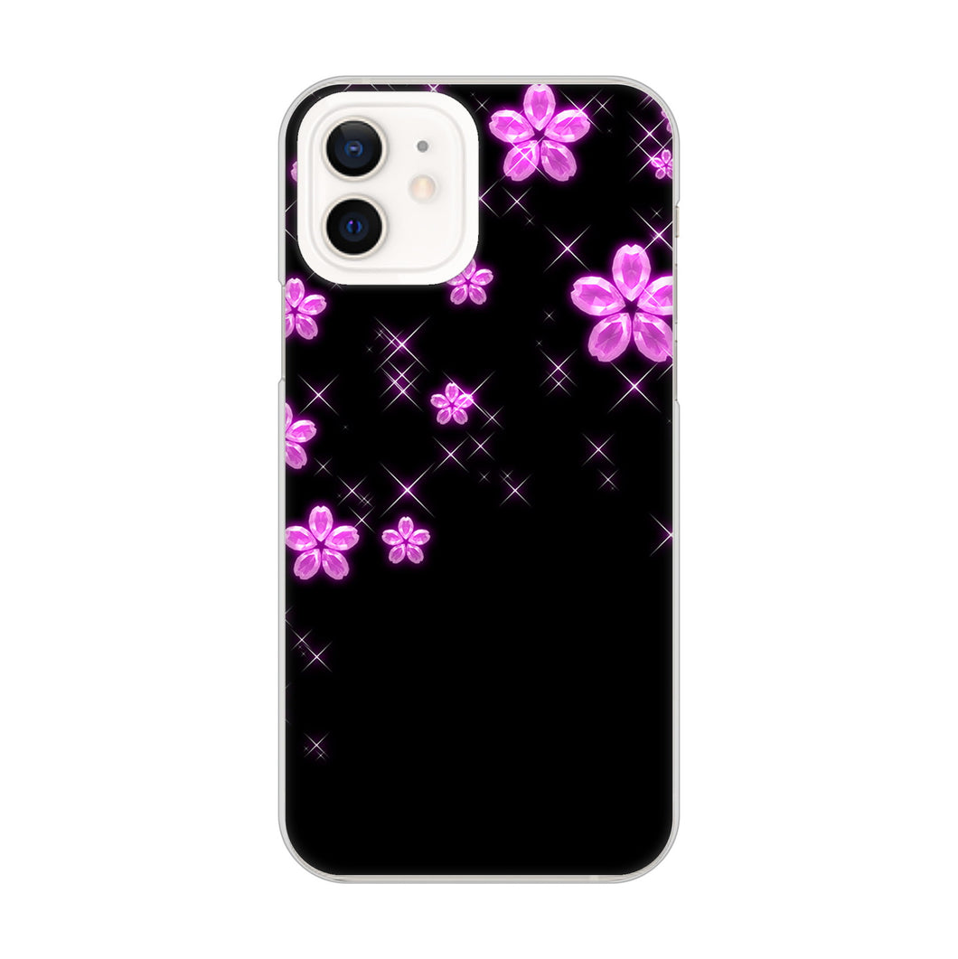 iPhone 12 019 桜クリスタル ハードケース 背面印刷