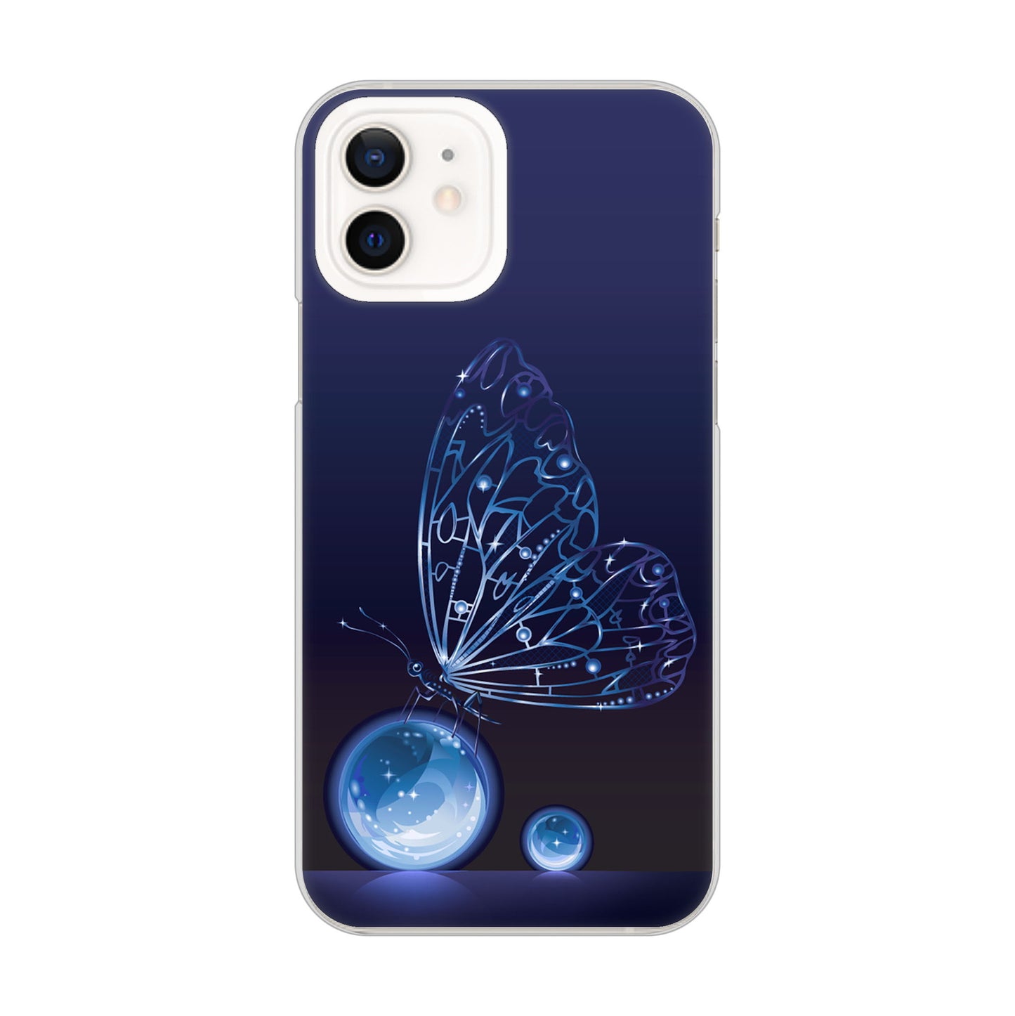 iPhone 12 バタフライ ハードケース 背面印刷