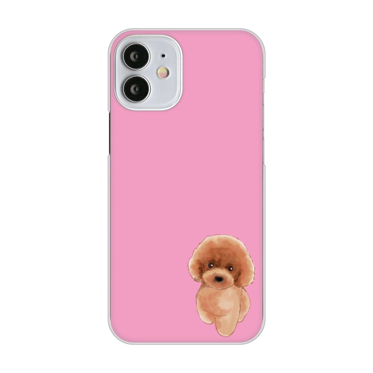 iPhone 12 mini トイプードルレッド ハードケース 背面印刷